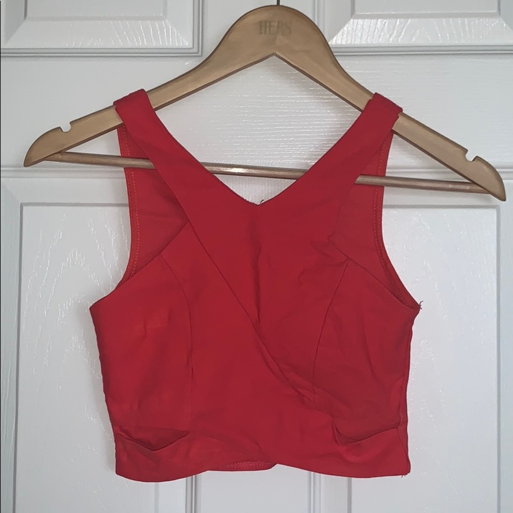 SAVE orange summer crop top